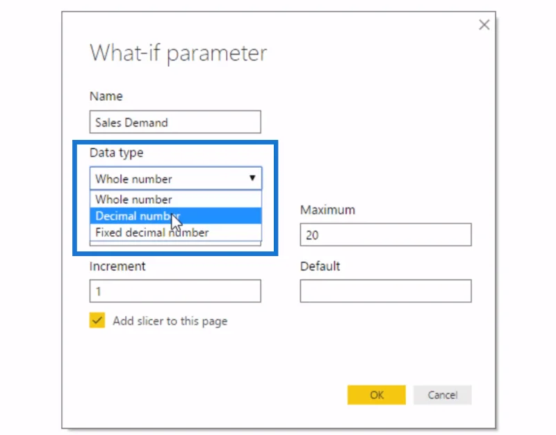 Funzionalità del parametro "What-If" di LuckyTemplates