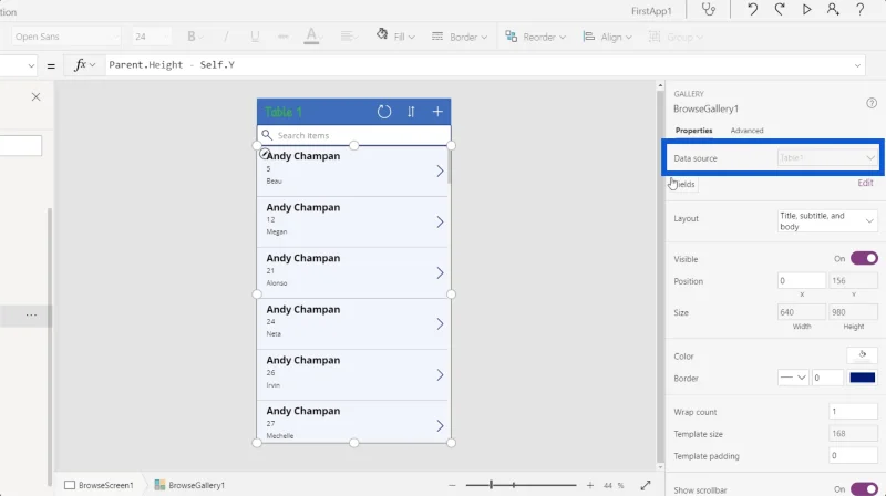 Galeri PowerApps: Satu Pengenalan