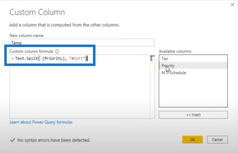 Tutorial Pertanyaan Kuasa Pemisahan Lajur LuckyTemplates: Cara Membahagikan Sel Excel Berbilang Baris Dalam LuckyTemplates