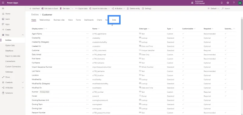 Data PowerApps: Cara Untuk Memuat Naik Dan Melihat Data Dalam Entiti