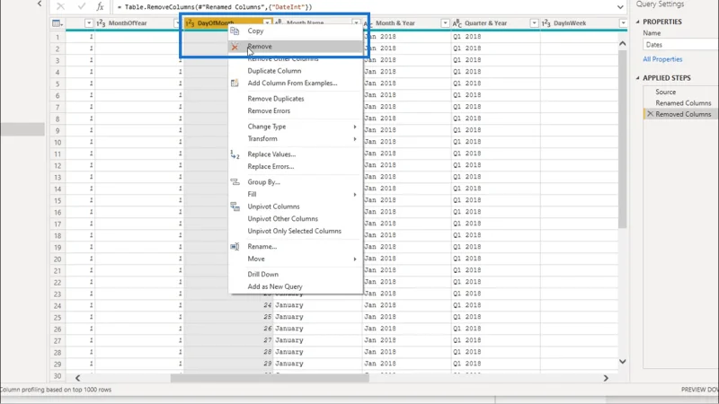 Mencipta Jadual Tarikh Dalam LuckyTemplates