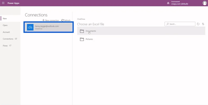 Persediaan Persekitaran Power Apps: Sambung Ke OneDrive & Google Drive