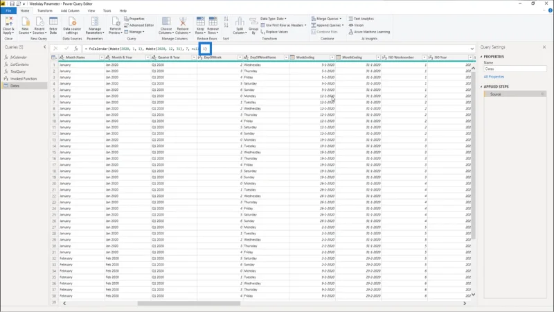 Fungsi M Untuk Jadual Tarikh – Cara Menambah Parameter Dalam Editor Pertanyaan