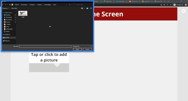 Imej PowerApps Digabungkan Dengan Pen, Kamera Dan Muat Naik Input Foto