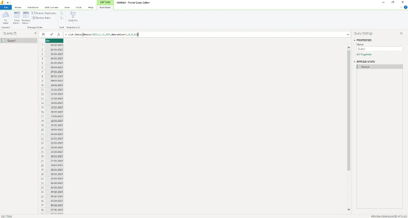 Cara Membuat Jadual Tarikh Dalam LuckyTemplates