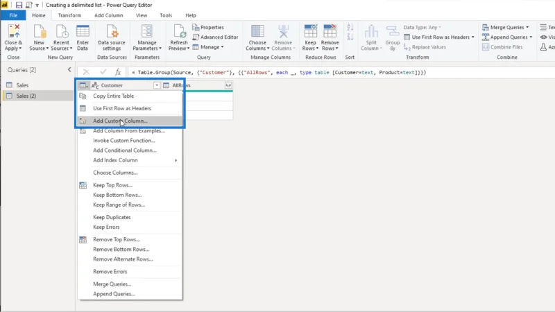 Cipta Senarai Terhad Dalam Power Query – Tutorial Editor Pertanyaan