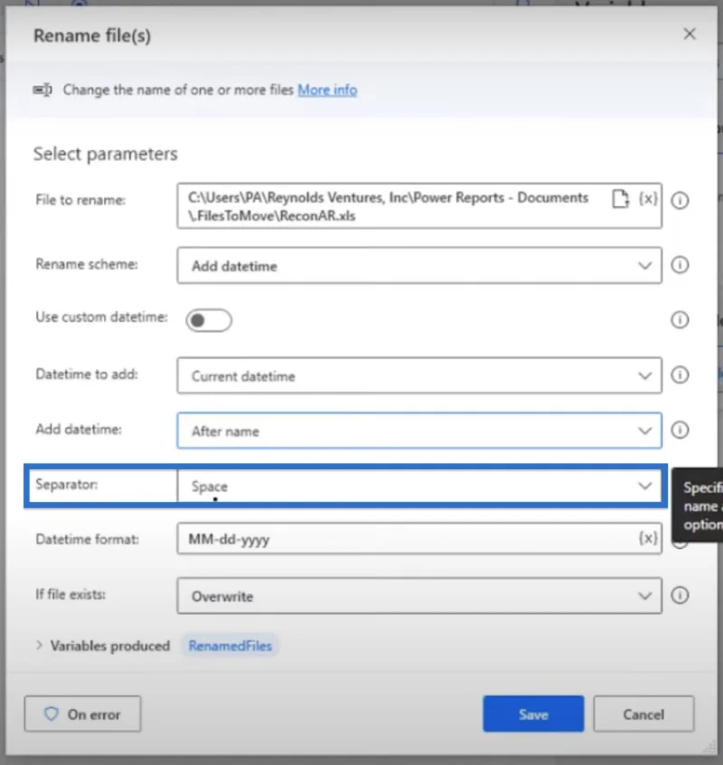 Tambahkan Tarikh Pada Nama Fail Dalam Desktop Power Automate