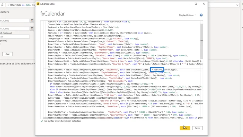 Fungsi M Untuk Jadual Tarikh – Cara Menambah Parameter Dalam Editor Pertanyaan