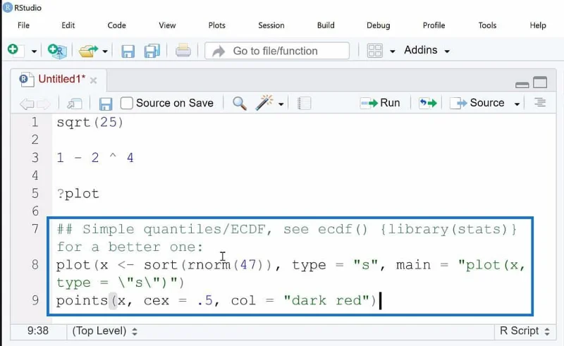 Skrip R Untuk LuckyTemplates Menggunakan RStudio