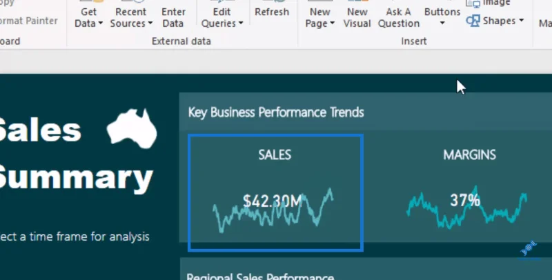 Sugerencias de visualización de datos de LuckyTemplates para el análisis de tendencias de KPI