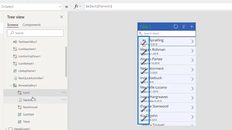 Gambaran Keseluruhan Konteks Navigasi PowerApps