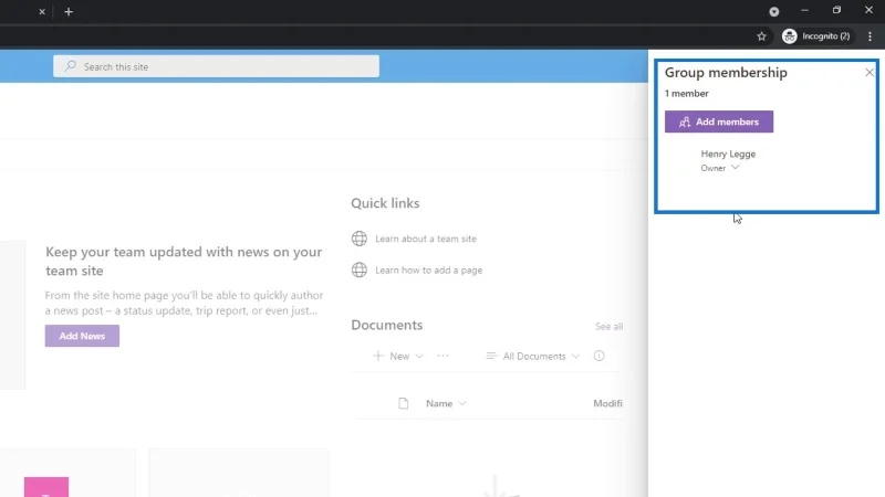 Tapak SharePoint |  Reka Letak Dan Panduan Menu