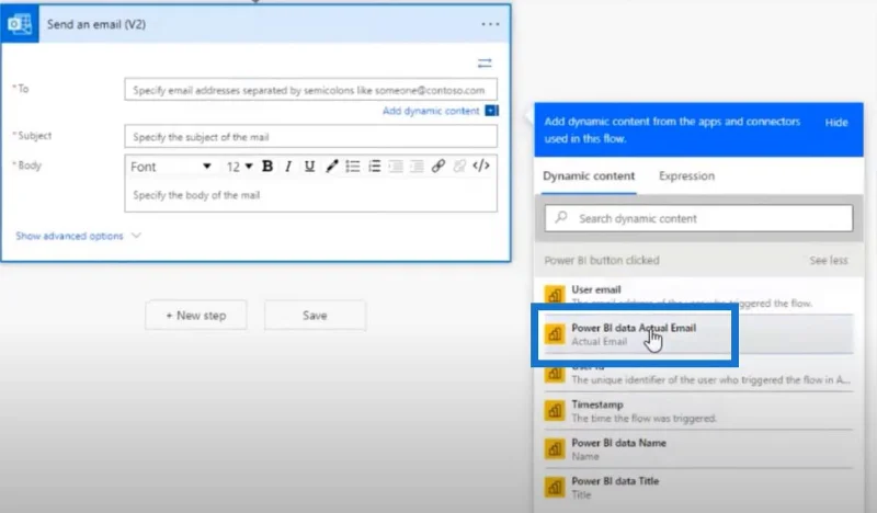 Hantar E-mel Dengan LuckyTemplates & Power Automate Platform