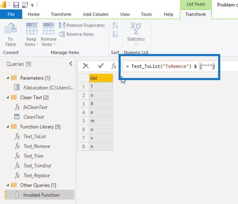 Mencipta Fungsi Pembersihan Teks Tersuai Dalam Power Query