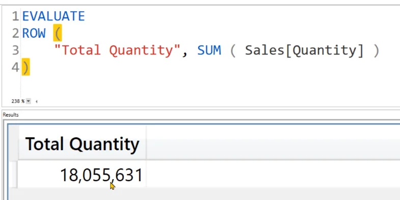 DAX Studio EVALUATE Kata Kunci: Contoh Asas