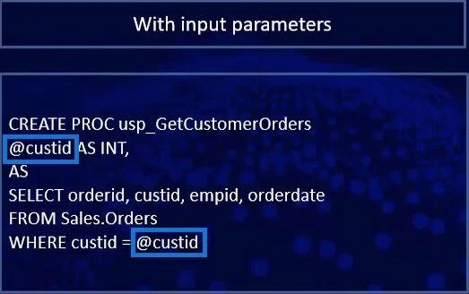 Prosedur Tersimpan Dalam SQL |  Gambaran keseluruhan