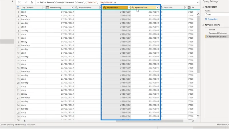 Mencipta Jadual Tarikh Dalam LuckyTemplates