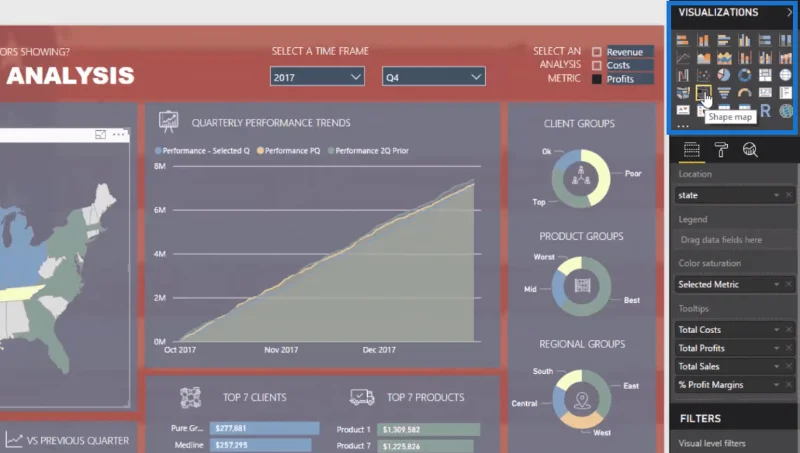 Visualisasi Peta Bentuk LuckyTemplates Untuk Analisis Spatial