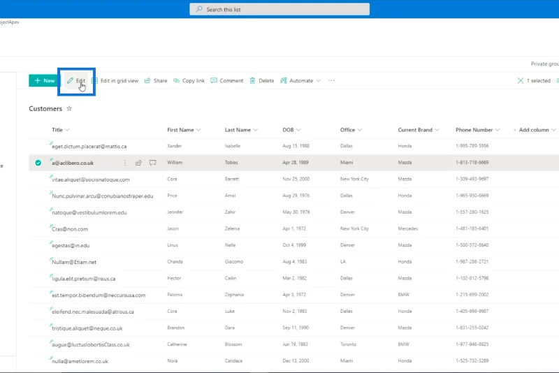 รายการ SharePoint: การแก้ไขรายการเดียวและหลายรายการ