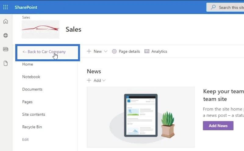 Elemen Navigasi Tapak SharePoint: Gambaran Keseluruhan