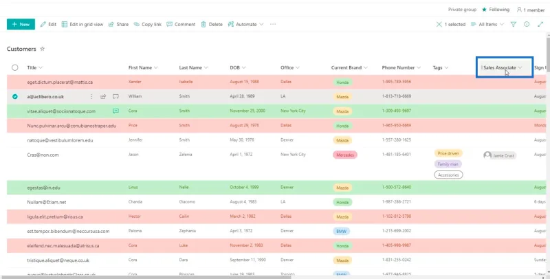 การตั้งค่าการแจ้งเตือนรายการ SharePoint