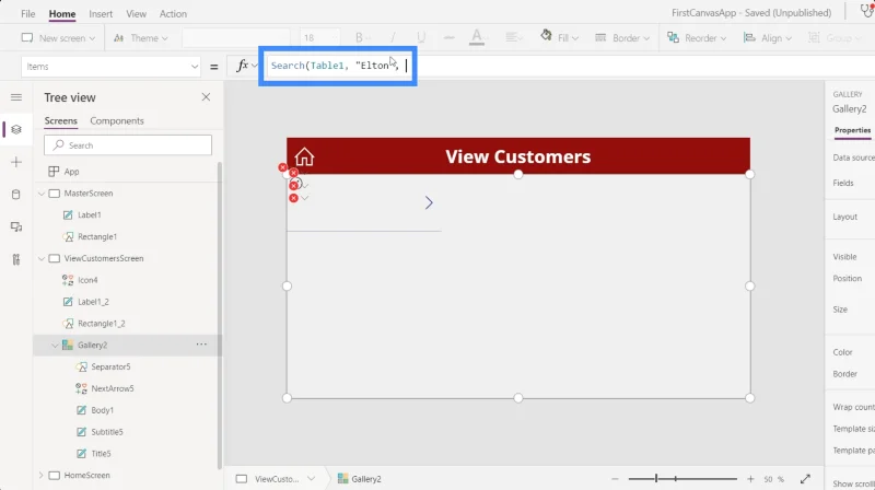 ฟิลด์ค้นหา PowerApps: วิธีเพิ่มและปรับแต่ง