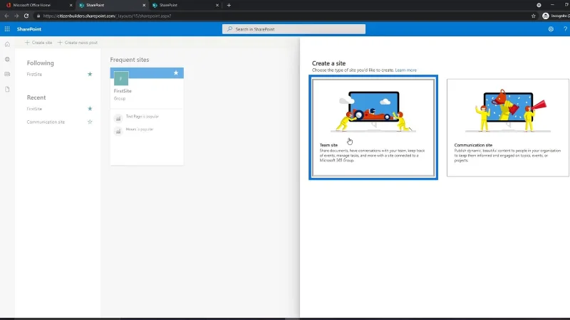 SharePoint-Tutorial: Erstellen einer neuen Site