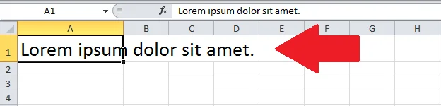 Excel'de hücreye sağ tıklama