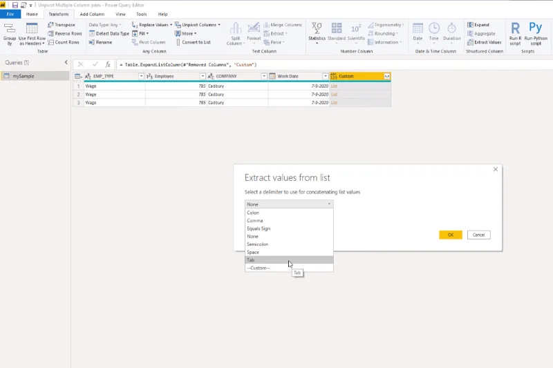 Lajur Unpivot LuckyTemplates – Tutorial Power Query