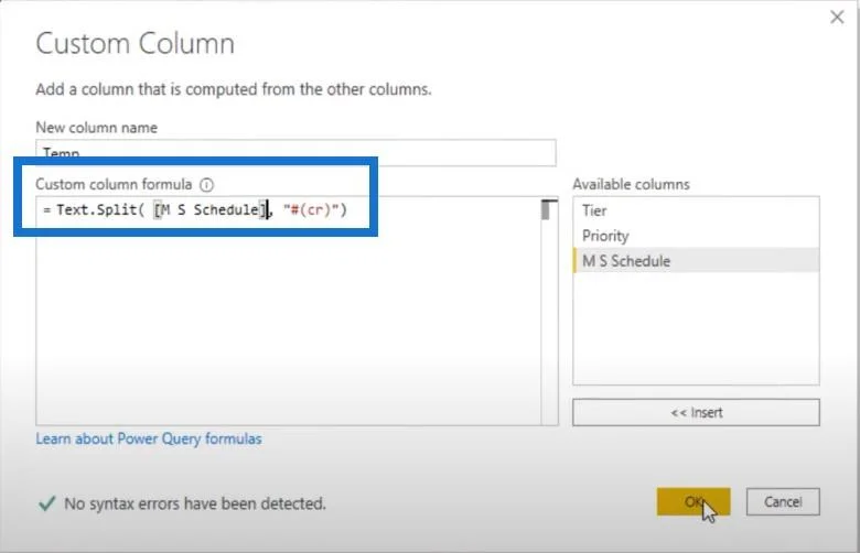 Tutorial Pertanyaan Kuasa Pemisahan Lajur LuckyTemplates: Cara Membahagikan Sel Excel Berbilang Baris Dalam LuckyTemplates