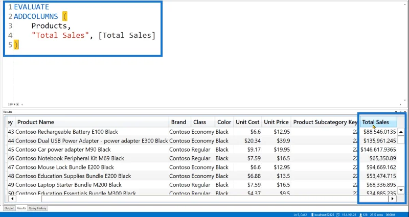 DAX Studio EVALUATE Kata Kunci: Contoh Asas