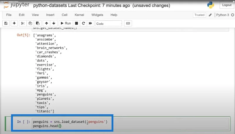 Cara Memuatkan Contoh Set Data Dalam Python