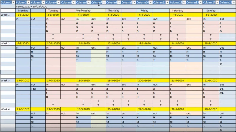 Mengubah Tata Letak Jenis Kalendar Menjadi Format Jadual Dalam LuckyTemplates Menggunakan Editor Pertanyaan