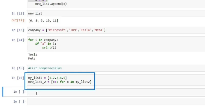 Senarai Python Dan Untuk Gelung Dalam LuckyTemplates