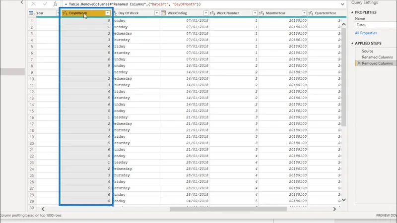 Mencipta Jadual Tarikh Dalam LuckyTemplates