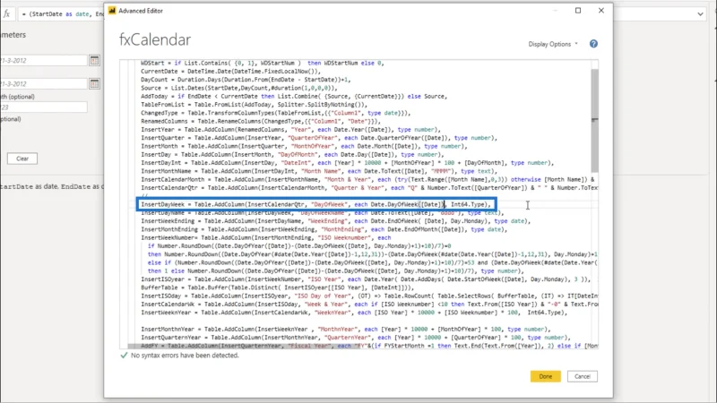 Fungsi M Untuk Jadual Tarikh – Cara Menambah Parameter Dalam Editor Pertanyaan