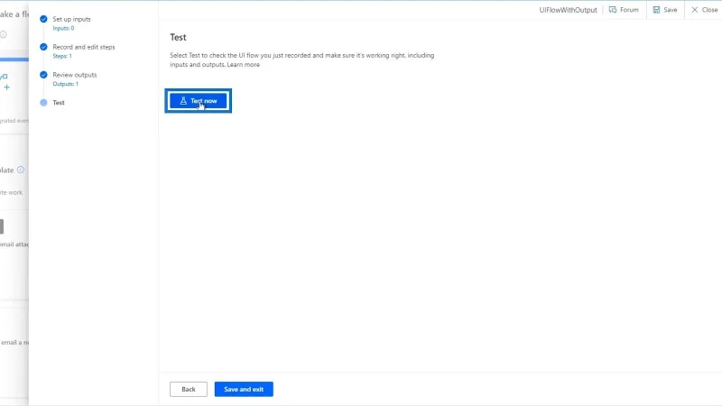 Output Aliran UI Dalam Automate Kuasa