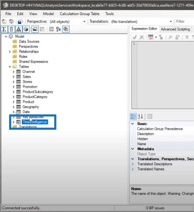 Use el editor tabular para crear grupos de cálculo en LuckyTemplates