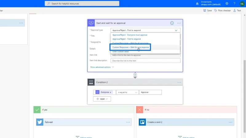 Kelulusan Aliran Microsoft Dengan Pelbagai Pilihan