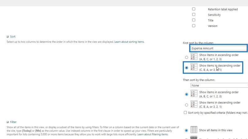 มุมมอง MS SharePoint |  การสร้างและการบันทึก