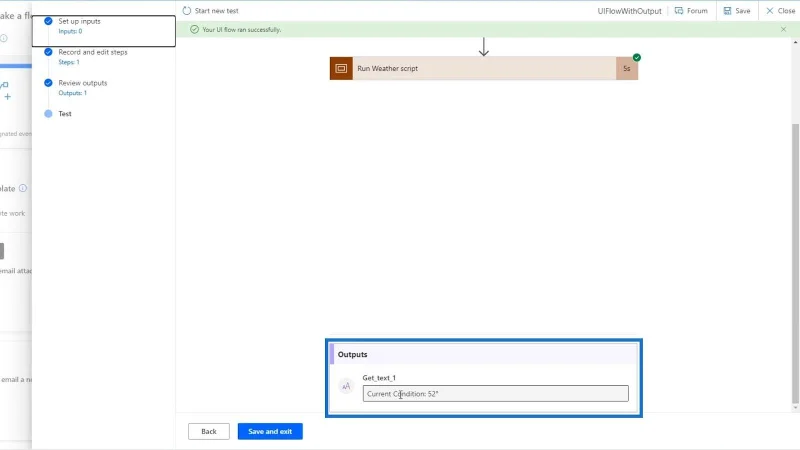 Output Aliran UI Dalam Automate Kuasa