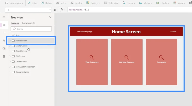 Veröffentlichen von PowerApps-Anwendungen und Ändern der Bildschirmreihenfolge