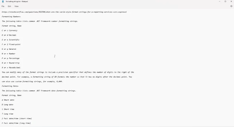 Cara Memformat Data Dalam Pembina Laporan