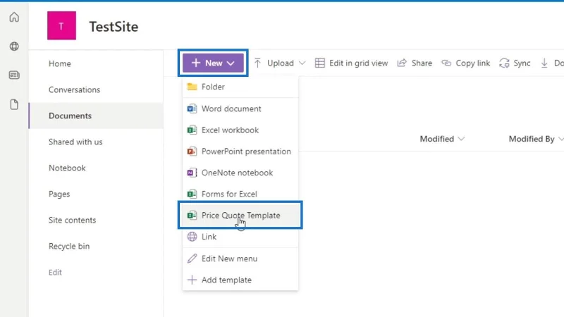 Modèles SharePoint pour les bibliothèques de documents