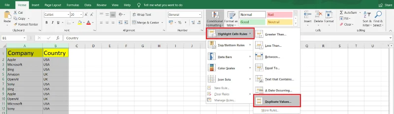 Mencari Percanggahan Dalam Excel – 5 Teknik Mudah Diterangkan