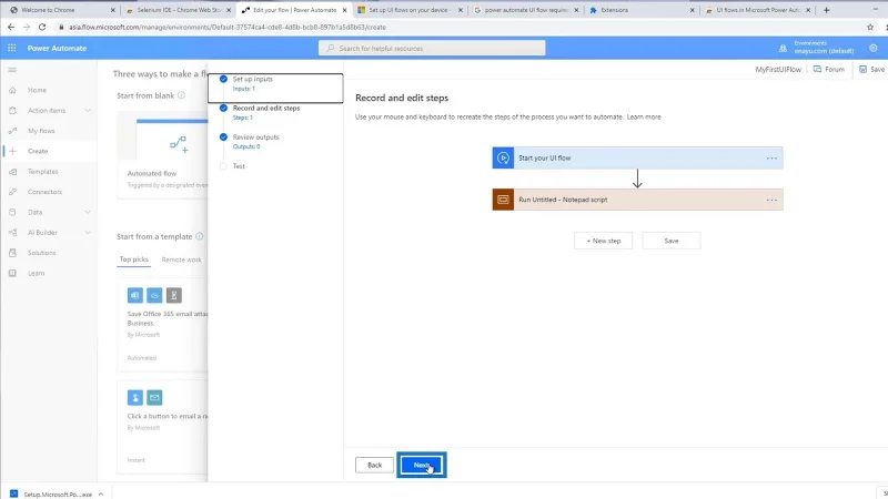 Input Aliran UI Dalam Microsoft Power Automate
