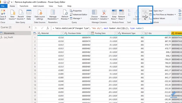 LuckyTemplates Power Query: removendo linhas duplicadas