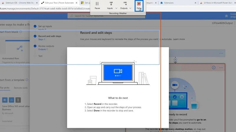 Output Aliran UI Dalam Automate Kuasa