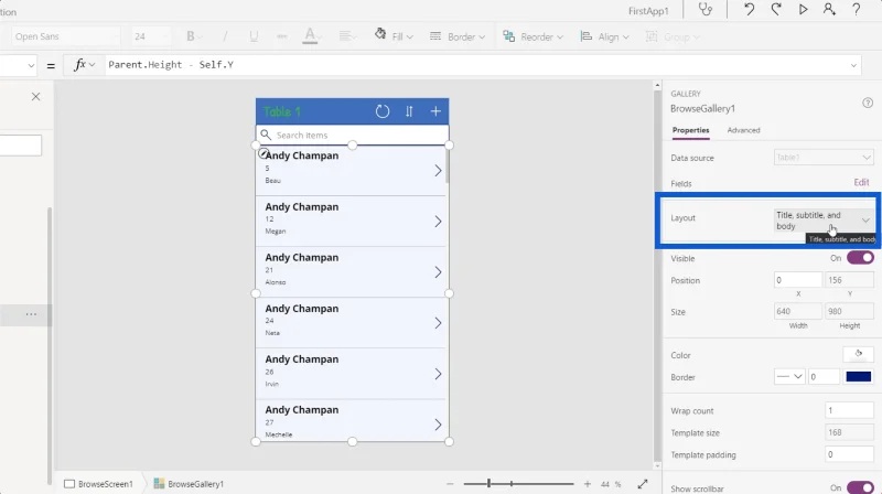 Galeri PowerApps: Satu Pengenalan