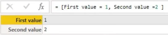 Nilai Rekod – Nilai Berstruktur Dalam Power Query
